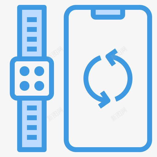 智能手表gadget30蓝色图标svg_新图网 https://ixintu.com gadget 手表 智能 蓝色
