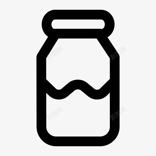 奶瓶饮料玻璃图标svg_新图网 https://ixintu.com 奶瓶 猫线 玻璃 风格 饮料