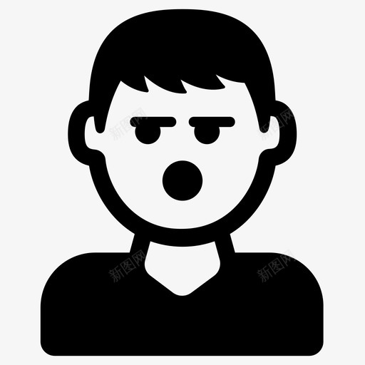 无聊情绪化恼怒图标svg_新图网 https://ixintu.com 恼怒 情绪化 无聊 烦躁