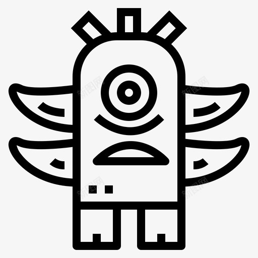 怪兽鬼魂四氟乙烯图标svg_新图网 https://ixintu.com 乙烯 四氟 怪兽 飞碟 鬼怪 鬼魂