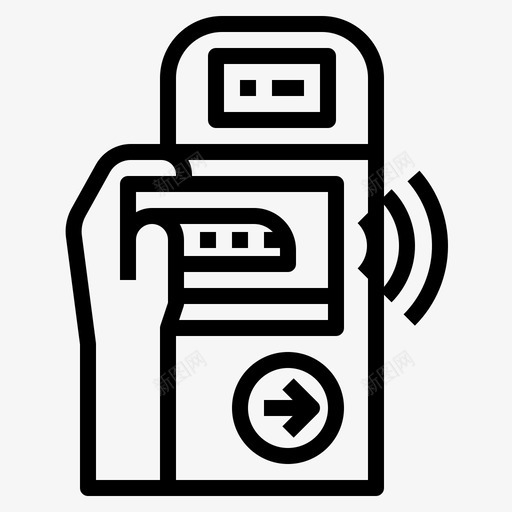 卡公共交通14直线图标svg_新图网 https://ixintu.com 交通 公共 直线