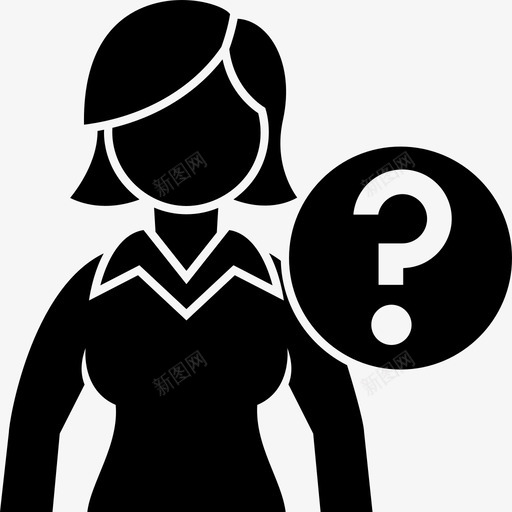 未知用户业务主管图标svg_新图网 https://ixintu.com 业务 主管 女性 字形 未知 用户 问题