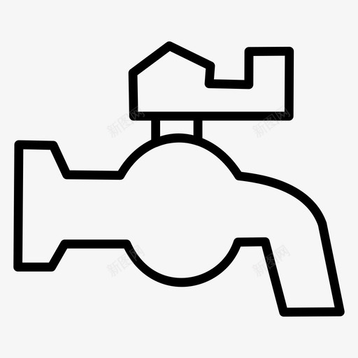 水龙头排水管图标svg_新图网 https://ixintu.com 排水管 水龙头