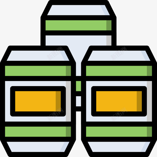 罐酒吧和酒吧9线性颜色图标svg_新图网 https://ixintu.com 线性 酒吧 颜色