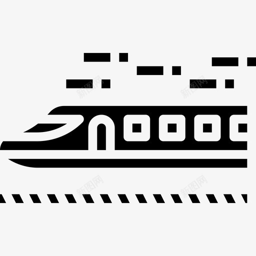 日本新干线51号实心图标svg_新图网 https://ixintu.com 实心 新干线 日本