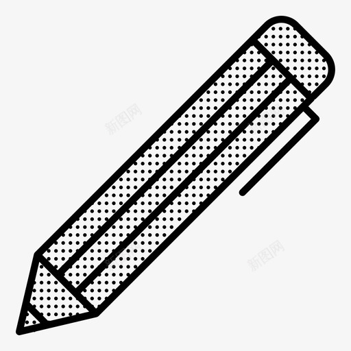 铅笔教育点图标svg_新图网 https://ixintu.com 教育 铅笔