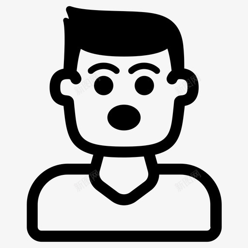 哇突兀失望图标svg_新图网 https://ixintu.com 出乎意料 天呐 失望 情绪化 突兀