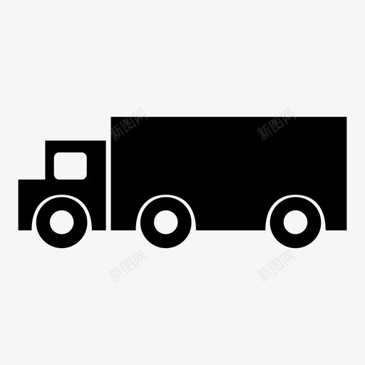 半卡车十八轮车拖车图标svg_新图网 https://ixintu.com 十八 卡车 拖车 轮车 运输