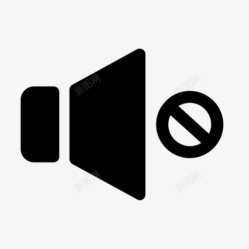 静音关闭声音图标svg_新图网 https://ixintu.com 关闭 声音 静音 音量