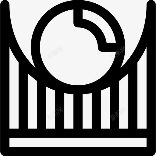 过山车游乐园35直线图标svg_新图网 https://ixintu.com 游乐园 直线 过山车