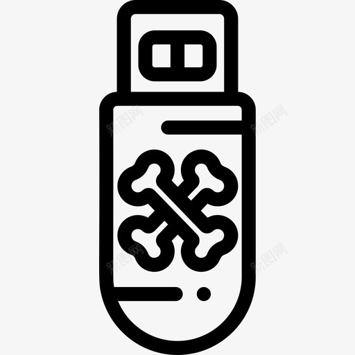 Pendrive网络犯罪12直系图标svg_新图网 https://ixintu.com Pendrive 犯罪 直系 网络