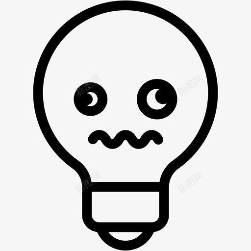 头晕表情情绪图标svg_新图网 https://ixintu.com 头晕 情绪 感觉 灯泡 表情