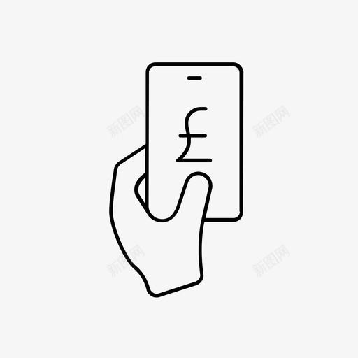 货币应用程序gbp银行手机图标svg_新图网 https://ixintu.com gbp 应用程序 手机 电话 货币 银行