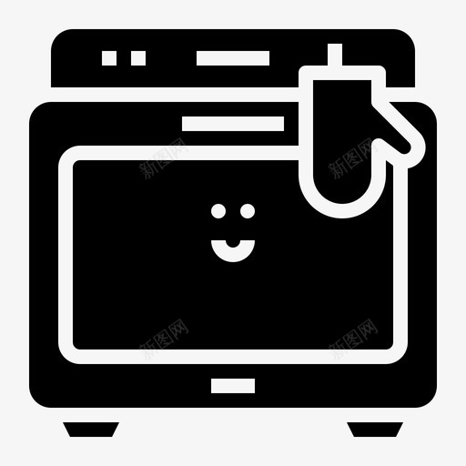 烤箱烘焙烹饪图标svg_新图网 https://ixintu.com 固体 手套 烘焙 烤箱 烹饪