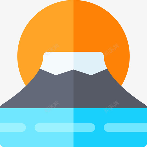 富士山日本79平坦图标svg_新图网 https://ixintu.com 富士山 平坦 日本