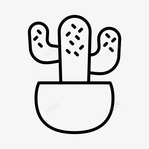仙人掌装饰自然图标svg_新图网 https://ixintu.com 仙人掌 植物 盆栽 自然 装饰