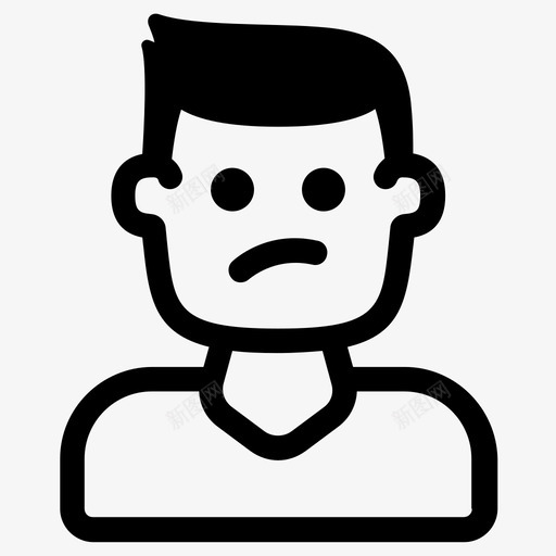 表情烦躁无聊图标svg_新图网 https://ixintu.com 情绪化 无聊 烦躁 表情