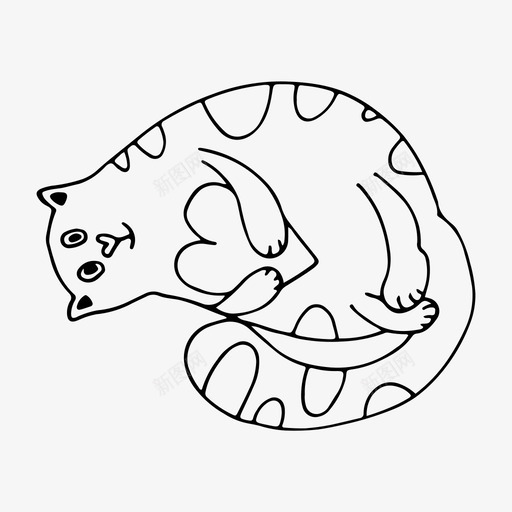 猫在爱心浪漫图标svg_新图网 https://ixintu.com 情人节 浪漫