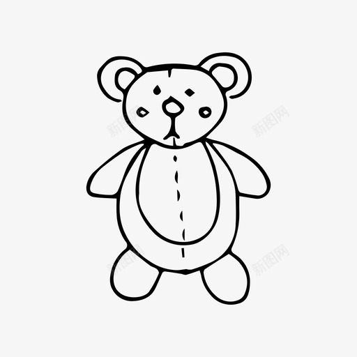玩具熊婴儿孩子图标svg_新图网 https://ixintu.com 婴儿 孩子 玩具
