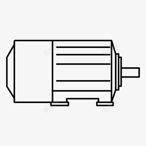 电动机发电机电力图标svg_新图网 https://ixintu.com 厂房 发电 发电厂 发电机 电力 电动机