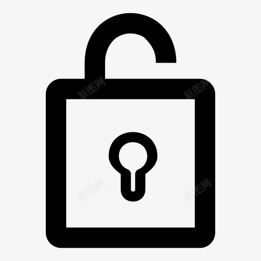 挂锁打开释放解锁图标svg_新图网 https://ixintu.com 不安全 打开 挂锁 控制 解锁 释放