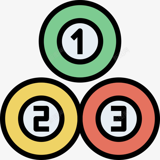 球电子游戏8线颜色图标svg_新图网 https://ixintu.com 电子游戏 颜色