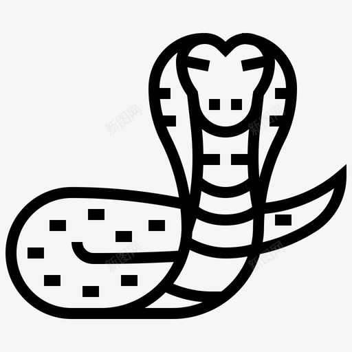 眼镜王蛇蛇王动物图标svg_新图网 https://ixintu.com 动物 印度 王蛇 眼镜 蛇王