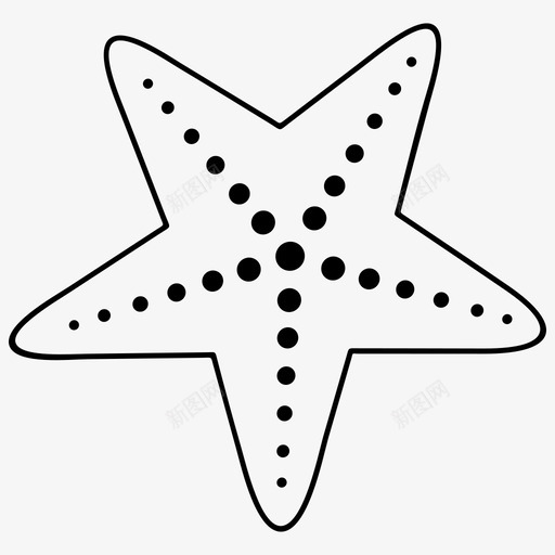 海星大海夏天图标svg_新图网 https://ixintu.com 夏天 大海 海星