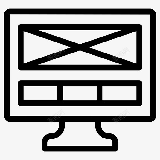 线框计算机布局图标svg_新图网 https://ixintu.com 布局 模型 线框 网页设计 计算机 页面