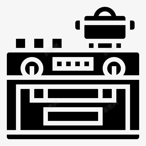 煤气炉电器家用图标svg_新图网 https://ixintu.com 家用 家用电器 煤气炉 电器