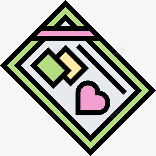 卡片婚礼188线性颜色图标svg_新图网 https://ixintu.com 卡片 婚礼 线性 颜色