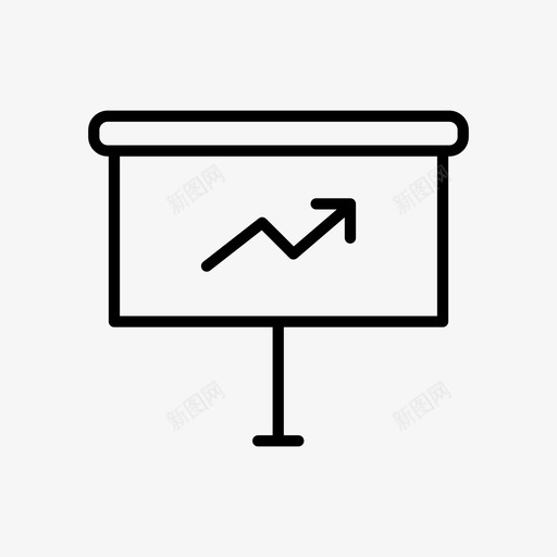 增长董事会业务增长图标svg_新图网 https://ixintu.com 业务 图标 增长 演示 研讨会 简单 线图 董事会