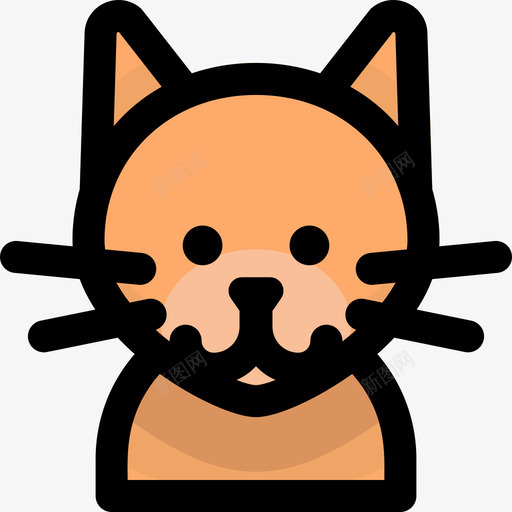 猫猫品种2线性颜色图标svg_新图网 https://ixintu.com 品种 线性 颜色