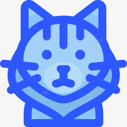 缅因州浣熊猫猫品种1蓝色图标svg_新图网 https://ixintu.com 品种 浣熊 熊猫 缅因州 蓝色