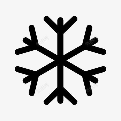 雪花圣诞节新年图标svg_新图网 https://ixintu.com 圣诞节 天气 新年 降雪 雪花