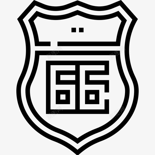 66号公路美国13号直线图标svg_新图网 https://ixintu.com 13号 66号 公路 直线 美国
