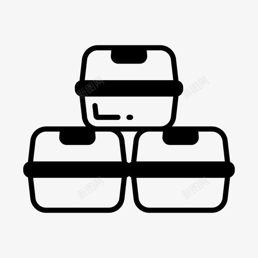 外卖包装运输图标svg_新图网 https://ixintu.com 交付 产品 包装 外卖 运输