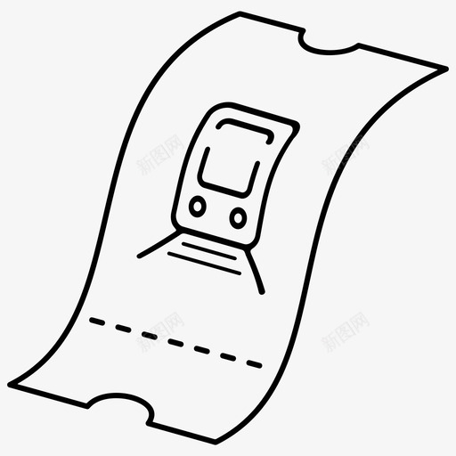 火车票地铁铁路图标svg_新图网 https://ixintu.com 地铁 有轨 火车票 电车 铁路