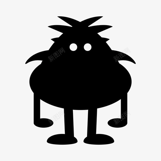 怪物外星人卡通图标svg_新图网 https://ixintu.com 万圣节 卡通 外星人 实体 怪物 生物