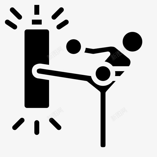 泰拳比赛搏击图标svg_新图网 https://ixintu.com 扎实 搏击 比赛 泰拳 运动