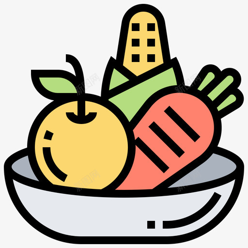 素食者素食者22线性颜色图标svg_新图网 https://ixintu.com 素食者 线性 颜色