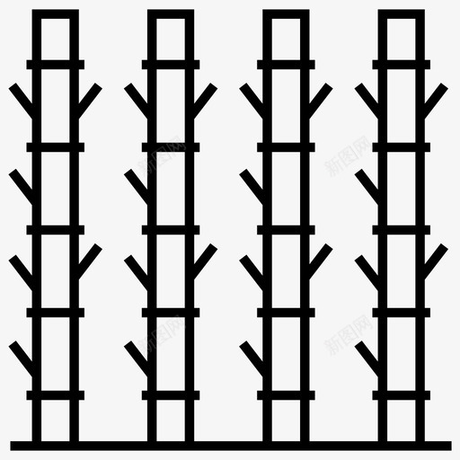 竹子竹笋田地图标svg_新图网 https://ixintu.com 图标 有机 甘蔗 田地 竹子 竹笋 线图 自然景观