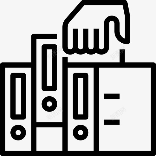 活页夹会计和财务2线性图标svg_新图网 https://ixintu.com 会计 活页 线性 财务