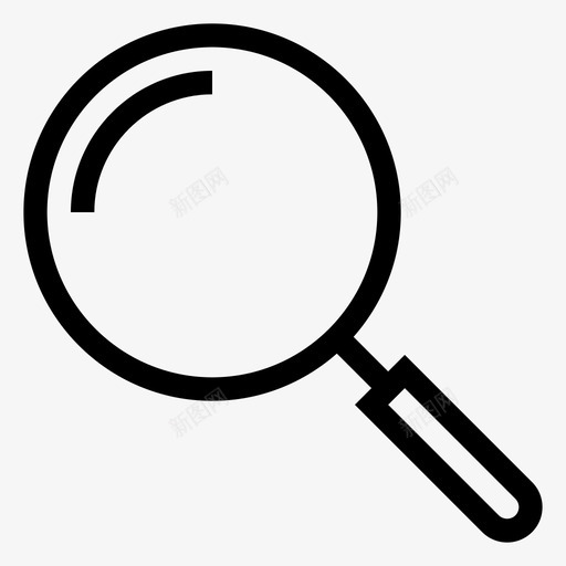 搜索玻璃实验室图标svg_新图网 https://ixintu.com 云计算 图标 实验室 搜索 放大镜 玻璃 科学 线图