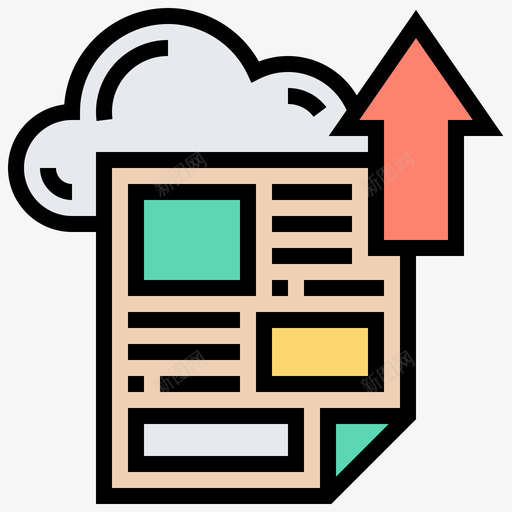 上传数据库管理14线颜色图标svg_新图网 https://ixintu.com 上传 数据库 管理 颜色