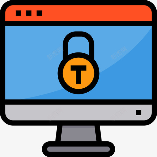 锁网站和windows界面5线颜色图标svg_新图网 https://ixintu.com windows 界面 网站 颜色