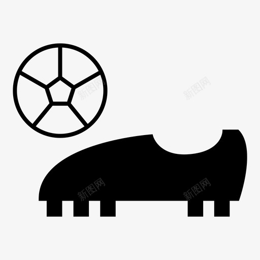 踢足球运动图标svg_新图网 https://ixintu.com 体育场 足球 运动