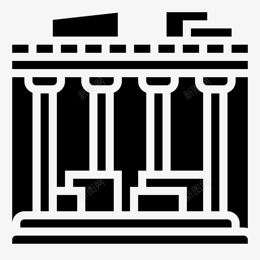 雅典帕台农神庙雅典帕特农神庙建筑图标svg_新图网 https://ixintu.com 3字形 地标 帕台 帕特 建筑 神庙 雅典