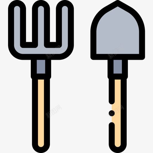 建筑和工具农业和园艺11线性颜色图标svg_新图网 https://ixintu.com 农业 园艺 工具 建筑 线性 颜色