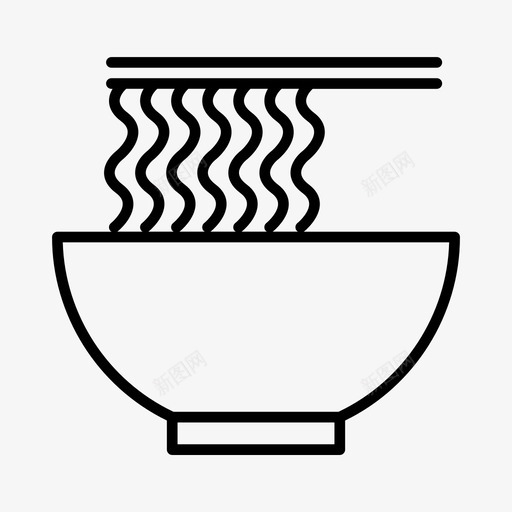 面条美味晚餐图标svg_新图网 https://ixintu.com 厨房 晚餐 美味 面条 食物